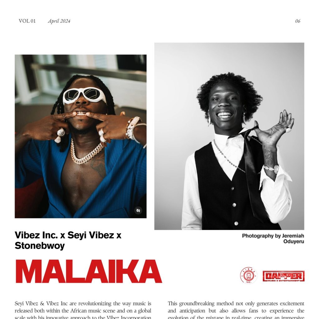 Vibez Inc – Malaika Ft. Seyi Vibez & Stonebwoy